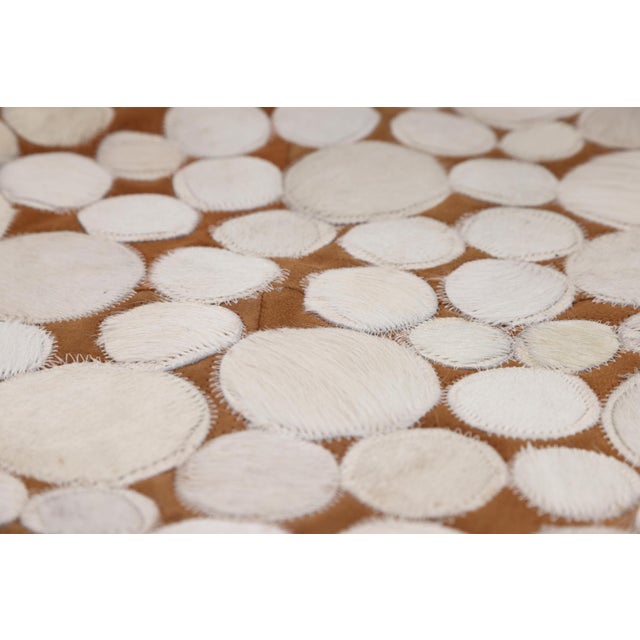 Luxury Ivory Pebble Genuine Cowhide Pillow, Handmade 18x18 Inch Bring warmth, texture, and contemporary artistry into your...