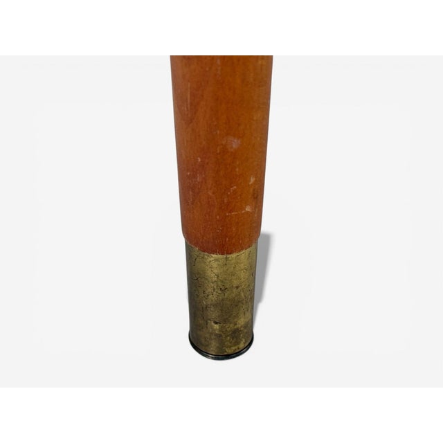 Halvdan Petterson, Nightstands, Leather, Beech, Brass, Sweden, 1950s For Sale - Image 14 of 14