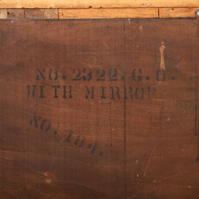 Antique Tiger Oak Carved Sideboard Buffet W/ Original Beveled Mirror & Shell Details For Sale - Image 18 of 18