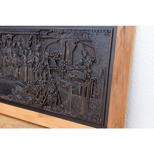 1950s Vintage Chinese Courtyard Wall Carving For Sale - Image 5 of 8