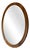Vintage Danish Oval Teak Mirror, 1960s For Sale