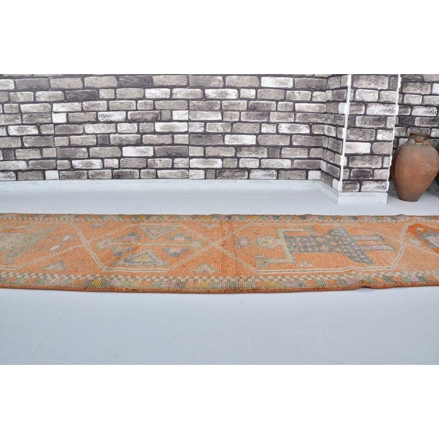 1960s Oushak Terracota Wool Runner For Sale In Phoenix - Image 6 of 10
