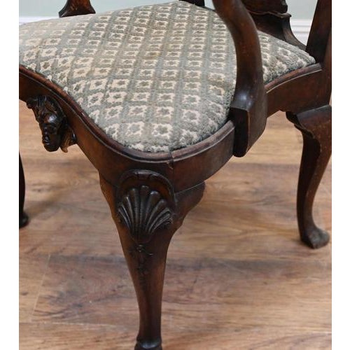 Queen Anne Revival Walnut Armchair, 1880 For Sale - Image 6 of 8