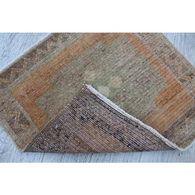 Small Sized Vintage Turkish Rug - 15"x16.5" For Sale - Image 4 of 5