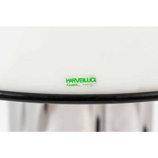 Extra Large Mid Century Italian White & Chrome Table Lamp by iGuzzini For Sale - Image 9 of 12