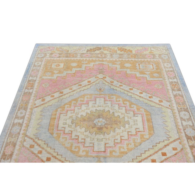Turkish Modern Turkish Oushak Rug 5' x 7' For Sale - Image 3 of 7