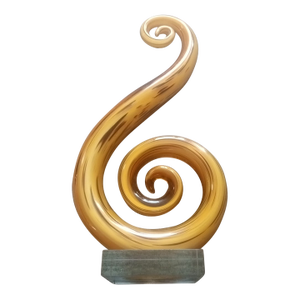 Exquisite Murano-Style Art Glass Treble Clef Shape Sculpture.