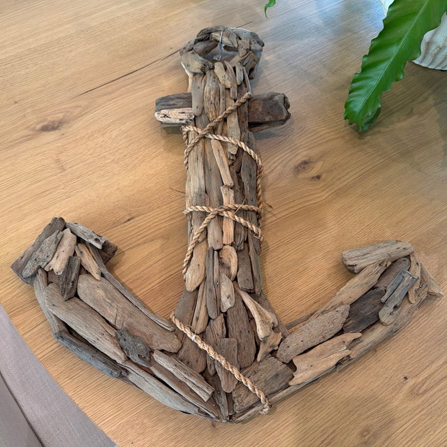 Handmade Vintage Driftwood Anchor For Sale - Image 11 of 11