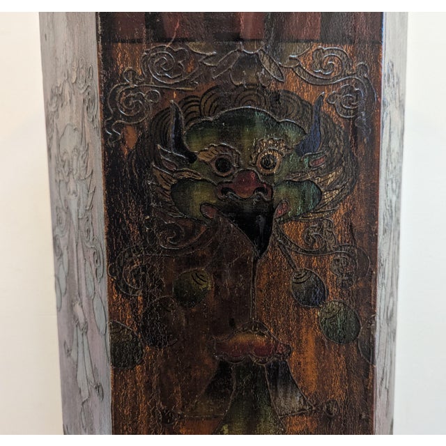 1950s Tibetan Scroll Box For Sale In New York - Image 6 of 15