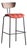 Lara Bar Stool with Rust Red Fabric For Sale