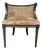 Louis XVI Style Barrel-Shaped Wood, Velvet, Brass Desk Chair with Ram's Heads, 1890s For Sale