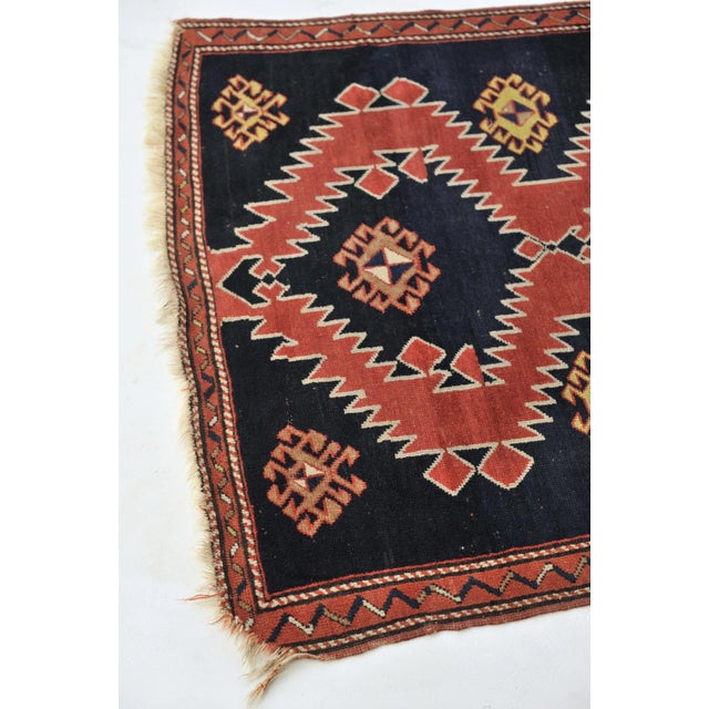 1930s Caucasus Mountains Geometric Karabagh Run, 4.1 x 8.3 For Sale In Milwaukee - Image 6 of 11