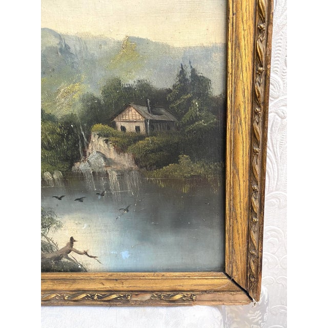 Antique Hudson River School Oil Painting For Sale - Image 9 of 12