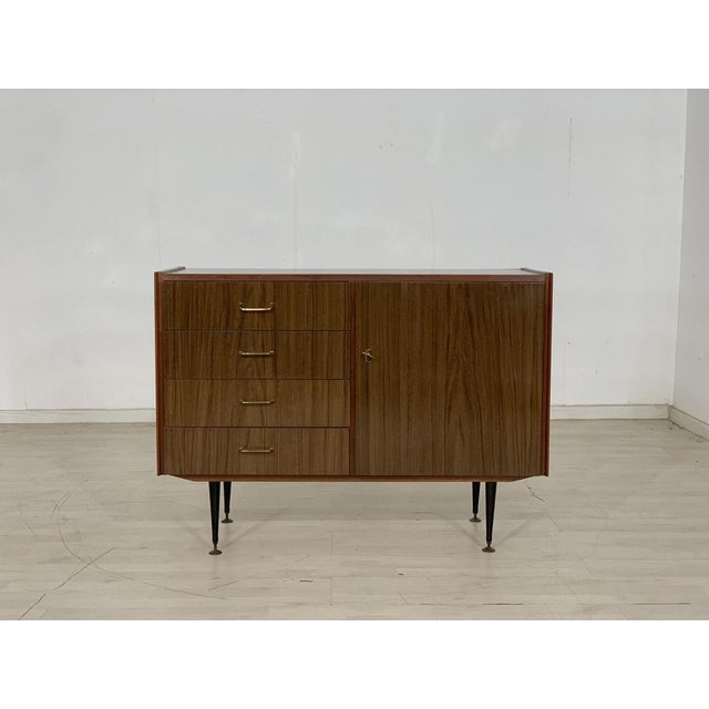 Mid-Century German Commode in Wood For Sale - Image 6 of 12