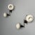 Mid-Century Modern Italian Mid-Century Modern, Adjustable Wall Sconces, Brass, Opaline Glass, 1960s For Sale - Image 3 of 7