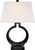 Modern Chapman & Myers by Visual Comfort Signature Ring Form Large Table Lamp in Bronze with Linen Shade For Sale - Image 3 of 3