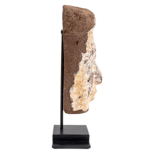 Figurative Egyptian Painted Sarcophagus Mask For Sale - Image 3 of 8