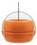 Vintage Space Age Orange Plastic Pendant Lamp, 1970s For Sale