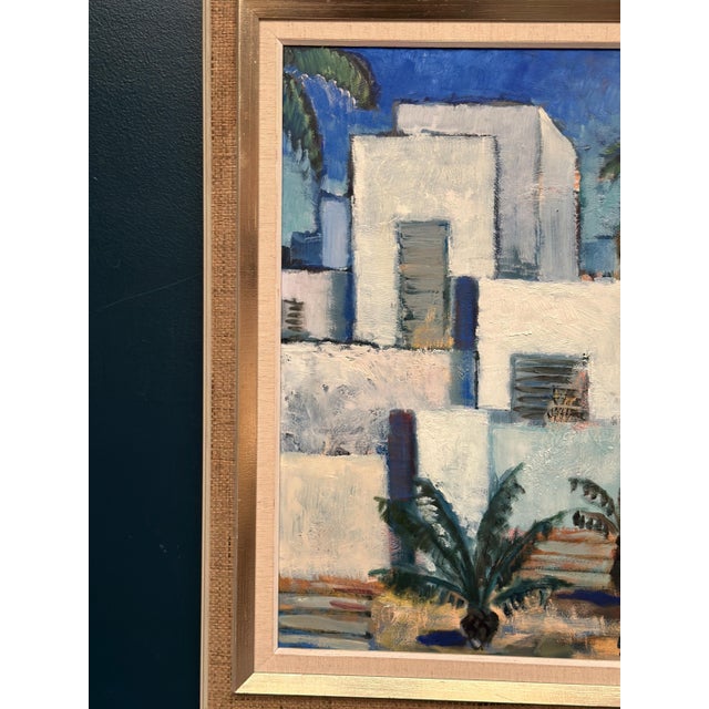 Mid-Century Modern Gunnar Stålbrand, Palm Trees, 1960s, Oil Painting on Canvas, Framed For Sale - Image 3 of 18