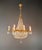 French Antique Oval Crystal Chandelier Louis XVI Revival Empire Style Brass 12 Lights For Sale - Image 3 of 13