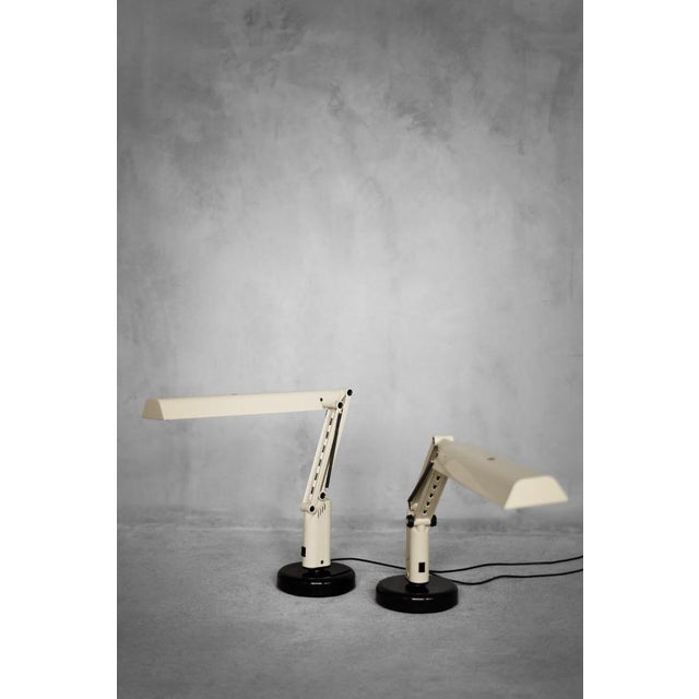 Vintage Scandianavian Beige Plastic Table Lamp by Tom Ahlström & Hans Ehrich for Fagerhults, 1975 For Sale - Image 9 of 17