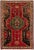 Red and Green Vintage Shiraz Handmade Geometric Designed Wool Rug For Sale - Image 10 of 10