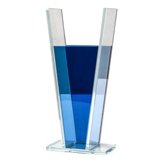 Azzurro Vase in Colored Glass by Ettore Sottsass for RSVP, 2000s For Sale