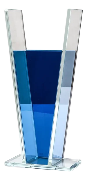 Azzurro Vase in Colored Glass by Ettore Sottsass for RSVP, 2000s