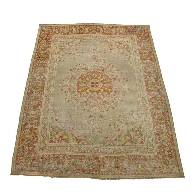 1900s Antique Indian Amritsar Rug - 10'6'' X 7'9'' For Sale