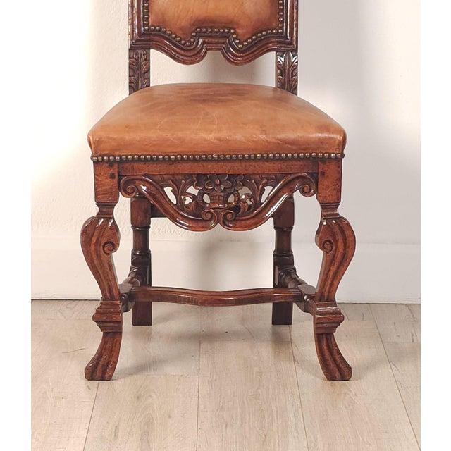 A Norwegian Baroque chair, circa 1700. Seat height 21".