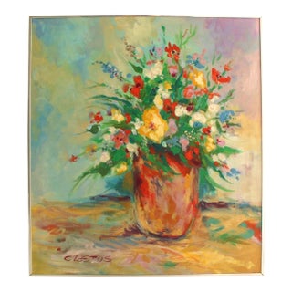 Brother Cletus Behlmann Original Oil Painting, Still Life, Beloved Texas Artist For Sale