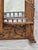Antique 1890s Tiger Oak Over Mantel With Bowed Glass Cabinet & Beveled Mirrors For Sale - Image 12 of 17