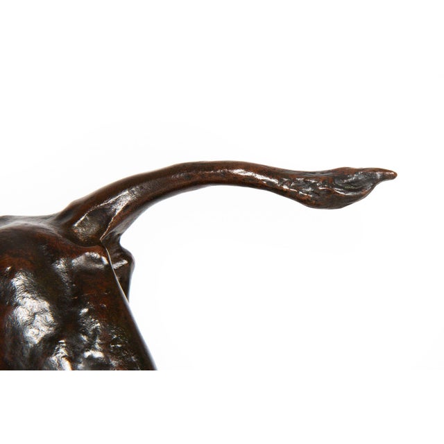 Fine Antique French Bronze Sculpture of Bison and Jaguar by Georges Gardet For Sale - Image 12 of 18