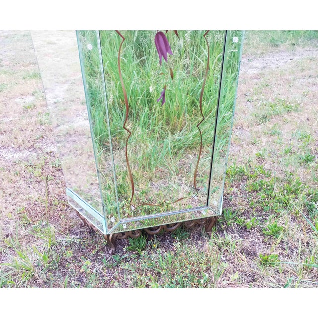 Art Deco Corner Mirrored Cabinet, 1940s For Sale - Image 6 of 12