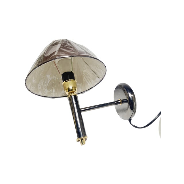 Art Deco Wall Lamp, Poland, 1980s, in Very Good conditions. Designed 1980 to 1989 European Plug (up to 250V).The wiring of...