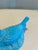 Vintage Heisey Bird on Nest-Light Blue Milk Glass Candy Dish For Sale - Image 4 of 6