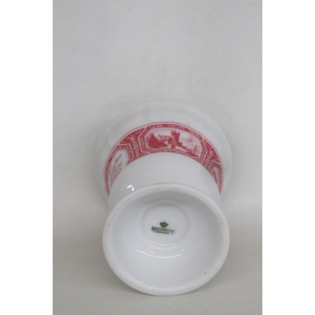 Late 20th Century Heinrich Germany Rüdesheimer Kaffee Porcelain Goblet Vase Mug Castle Motif For Sale - Image 9 of 12
