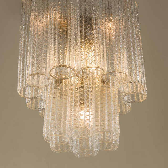 Three-Tier Tronchi Chandelier attributed to Toni Zucceri for Venini, Italy, 1970s For Sale - Image 6 of 10