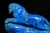 Natural Lapis Tiger Statue With Golden Pyrite Paperweight For Sale - Image 10 of 11