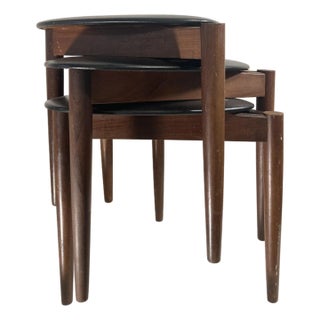 1960s Danish Modern Stools by Hans Olsen for Frem Røjle - Lot of 3 For Sale