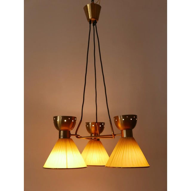 Mid-Century Modern Six-Flamed Pendant Lamp, 1950s For Sale - Image 13 of 18