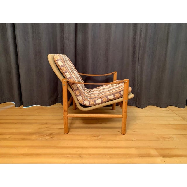 Textile Safari Armchair attributed to Bror Boije for Dux, Sweden, 1960s For Sale - Image 7 of 15