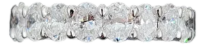 4.69 Ct Oval Diamond Eternity Band Size 7.5