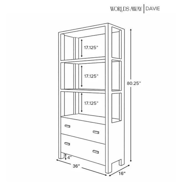 Matthew Izzo Home Davie Fluted Matte White and Antique Brass Two Drawer Etagere For Sale In New York - Image 6 of 7