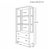Matthew Izzo Home Davie Fluted Matte White and Antique Brass Two Drawer Etagere For Sale In New York - Image 6 of 7