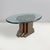 Italian Modern Wooden Coffee Table with Geometrical Base and Glass Top, 1970s For Sale - Image 4 of 18