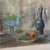 Mid-Century Original Still Life Pastel, Signed Hertz, Framed For Sale - Image 4 of 10