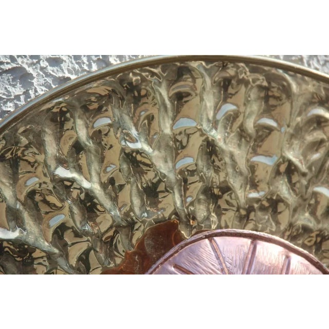 Copper Mid-Century Italian Round Wall Brass & Copper Sconces, 1970s, Set of 2 For Sale - Image 8 of 12