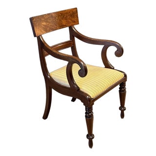 Victorian English Desk Chair in Mahogany For Sale