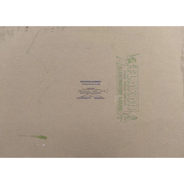 Paper 'Football' by Warren Edgar Lamm, Chouinard Art Institute, Emmy Winner For Sale - Image 7 of 9